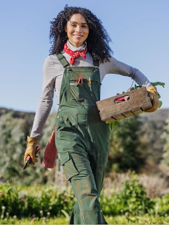 Duluth Trading Co Denim - Duluth Trading Co Green Heirloom Gardening Bib Ripstop Overalls Womens XL X 31